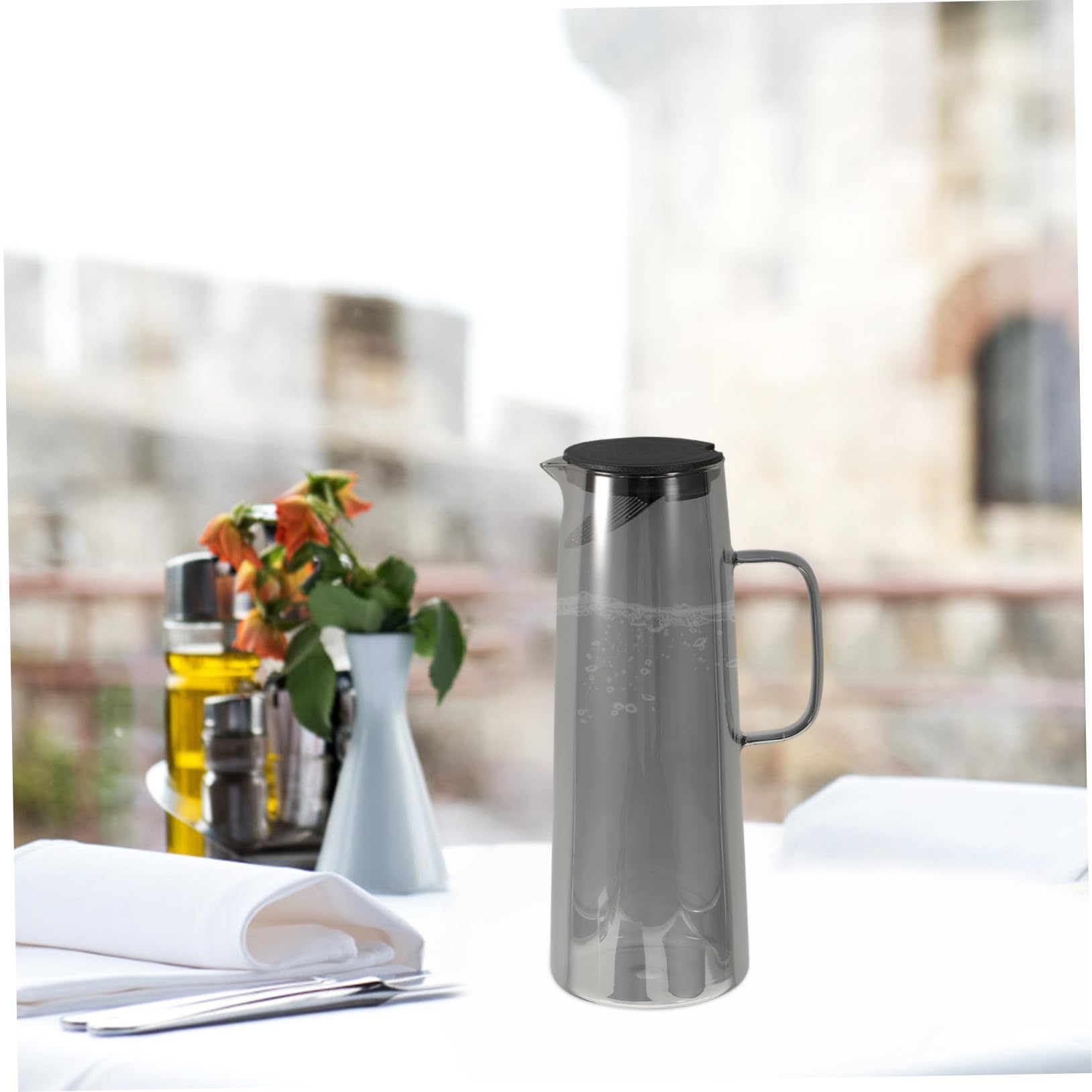 VALICLUD Jarra de Agua de Vidrio Hervidor de Agua para Cocina Grande con Tapa y Preparar Té