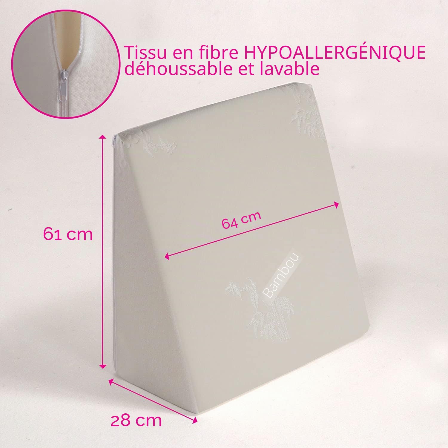 Coussin orthopédique, postural à mémoire de Forme, pour lit ou canapé pour Circulation Sanguine ou Reflux avec Tissu hypoallergénique, Coussin pour améliorer la Lecture, Repose-Dos Triangulaire