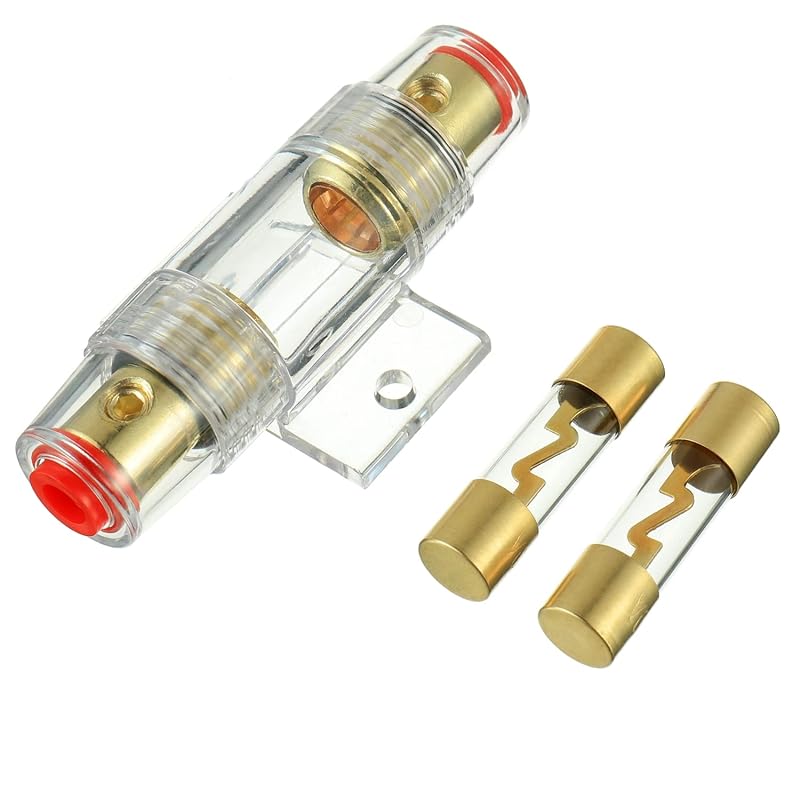 Porta-fusível AGU em linha BOJACK 40 A para cabos 4/6/8/10 AWG – Kit com 2 fusíveis