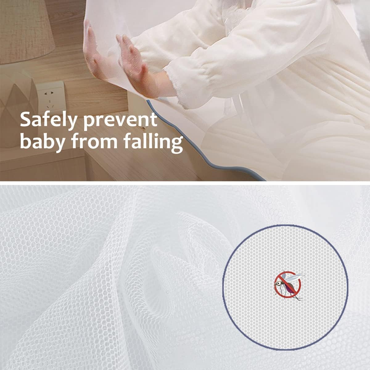 Moskitonetz Bett Pop Up,180cmX200cm Faltbares Bett-Moskitonetz,Mobiler Insektenschutz Moskitozelt,Tragbares Reise-moskitonetz,Faltbares Anti Mosquito Bites Mückennetz für Schlafzimmer,Outdoor
