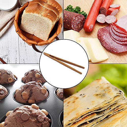 8 pinze per tostapane in bambù, per toast