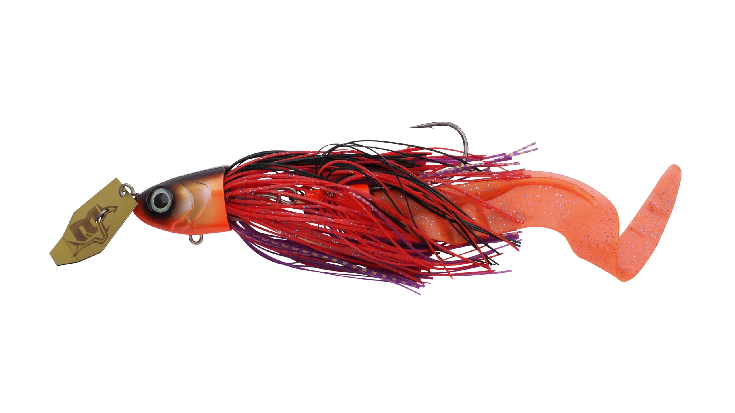 Abu Garcia Beast Bladed Jig Leurre | Leurre Personnalisable pour la pêche des prédateurs | Lame poussant l'eau et hochet Interne | Leurre pour brochet et prédateurs | Options Multiples