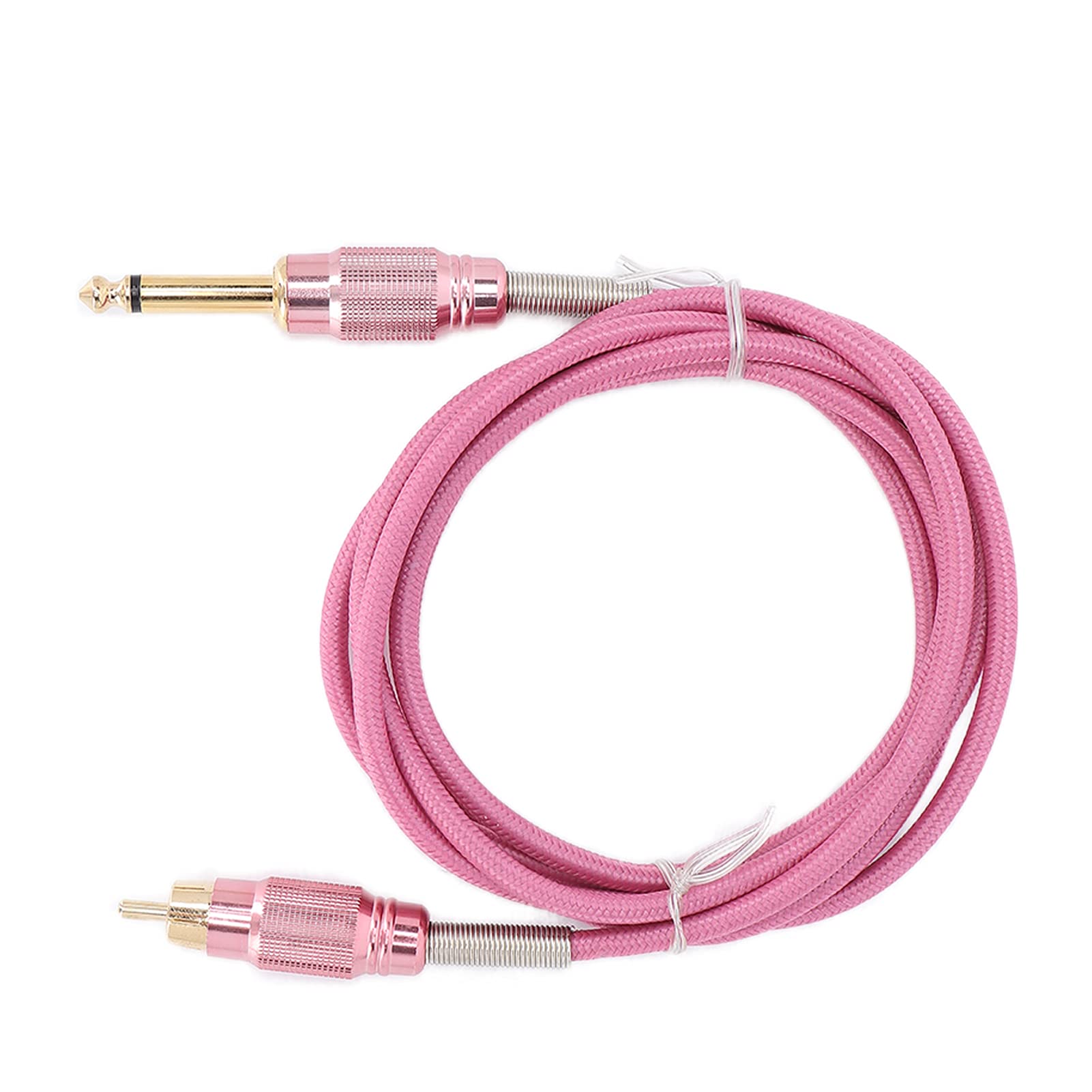 Tattoo Clip Cable, Tattoo Clip Cord, 1.8m RCA Tattoo Machine Power Supply Adapter Connect Cable Cord Tattoo Machine Power Supply Cable Tattoo Machine Parts for Tattoo Machine(pink)
