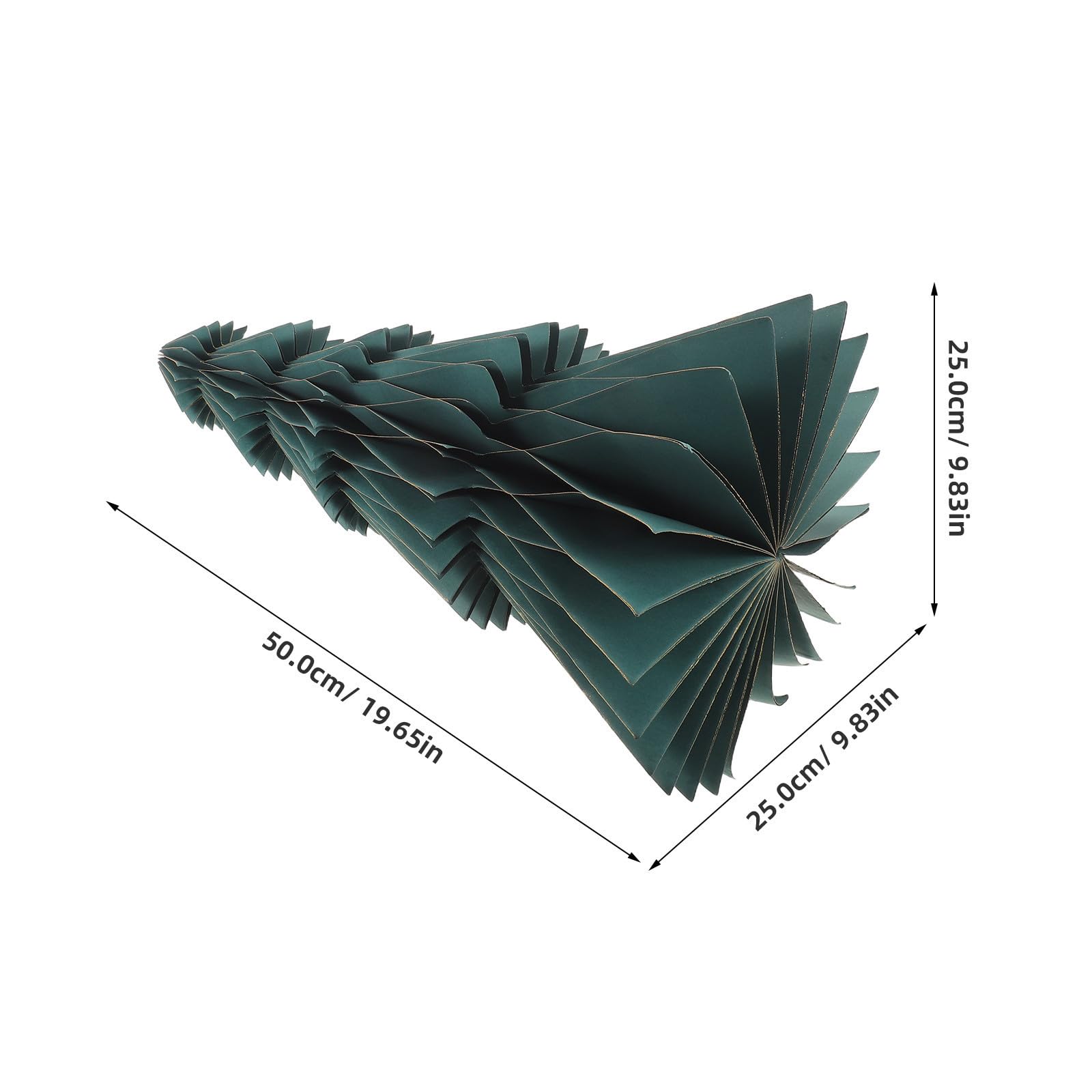 2 Piezas Árbol Navideño de Papel 3D Verde Panal para Decoración