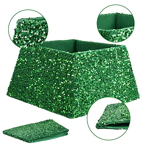 Christmas Tree Box Collar Fabric Square Skirt For Artificial Trees Christmas Holiday Home Decor Xmas Tree Ring For Decorations Plaid Stand Cover #TOP2