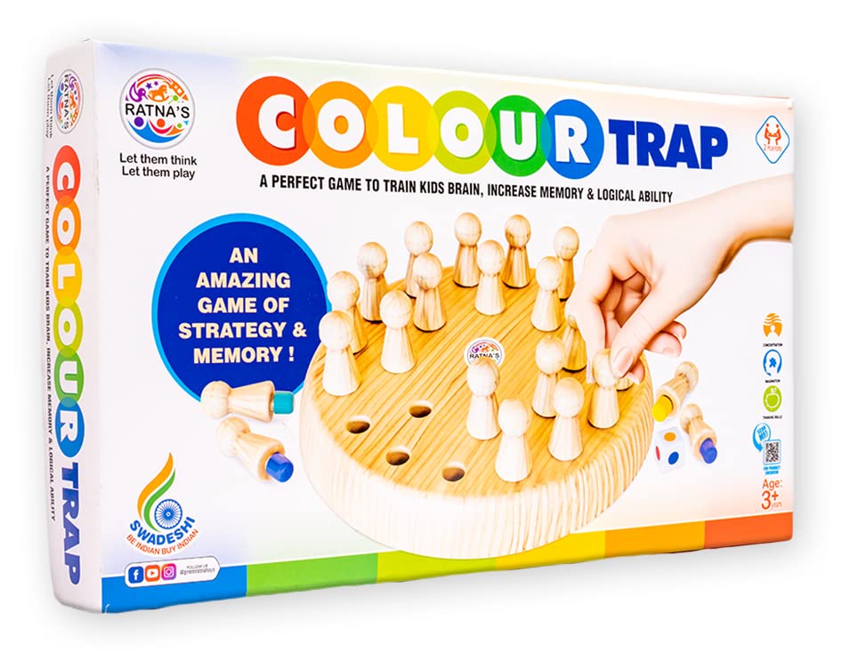 Ratnas Colour Trap Strategy & Memory Game for Kids, Memory Matchstick Chess Game for Boys & Girls Age 3 and Up Multicolor (B09Z8FR66L) Amazon Price History, Amazon Price Tracker