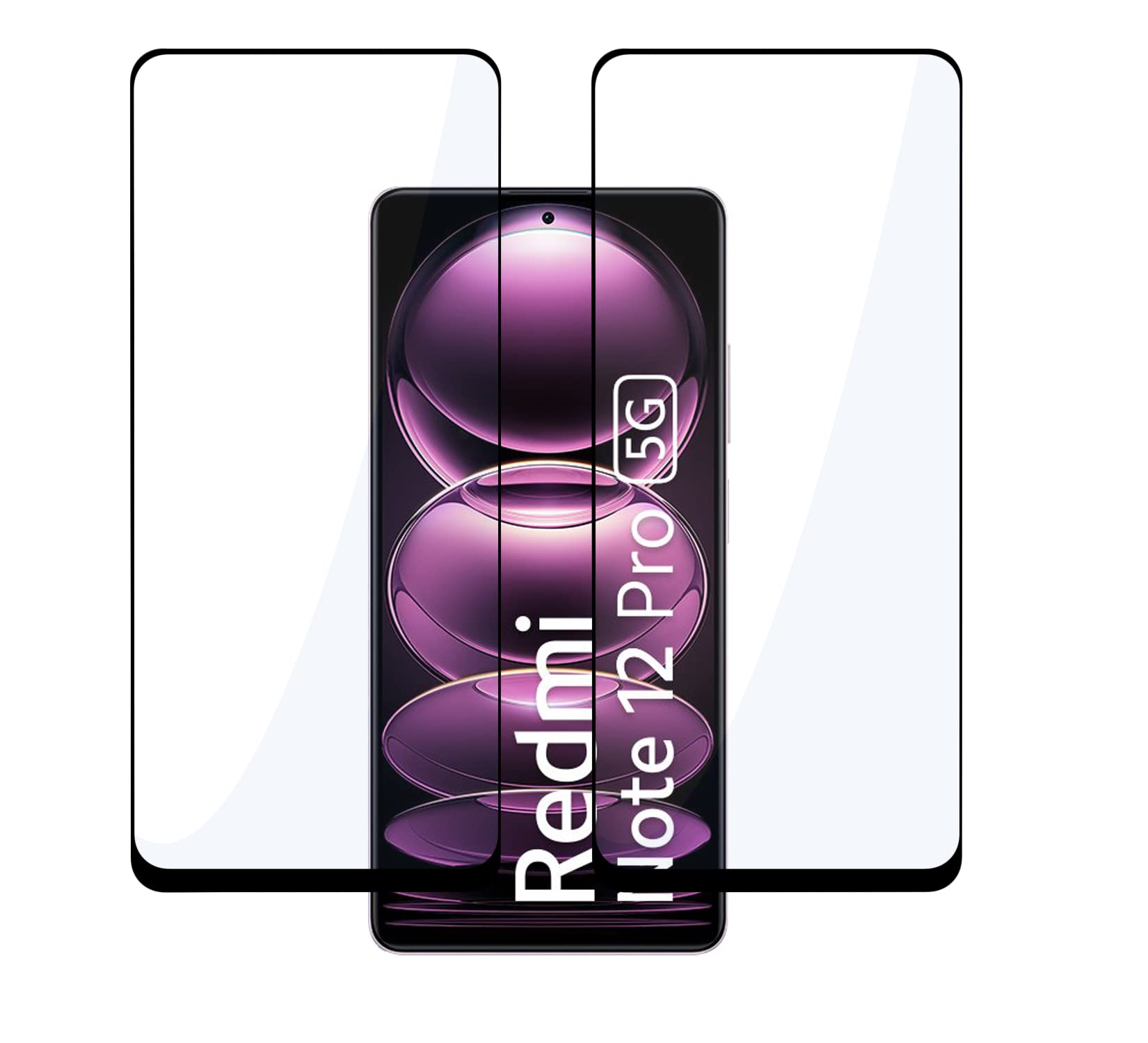 CEDO Redmi Note 12 Pro/Note 12 Pro+ Plus Tempered Glass (Pack of 2) | Screen Protector Full HD Quality Tempered Glass Anti-Scratch Edge to Edge Coverage with Easy Installation Kit (Black) (B0BY4VKLH5) Amazon Price History, Amazon Price Tracker