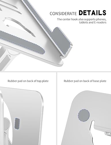 Miniatura 3 de Soporte ajustable para laptop para escritorio, elevador plegable para laptop, soporte portátil compatible con MacBook, Lenovo, HP y todas las