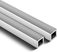 Gisafai 6061 Aluminum Square Tubing 1" OD x 0.12" Wall x 24" Length, 2 Pack Straight Tubes for DIY Projects, Machinery & Frames