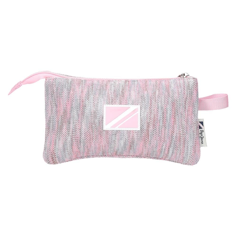 Pepe Jeans Miri Pokrowiec Trzyosobowy Różowy 22x12x5 cms Poliester by Joumma Bags by Joumma Bags, Różowy, Potrójne etui