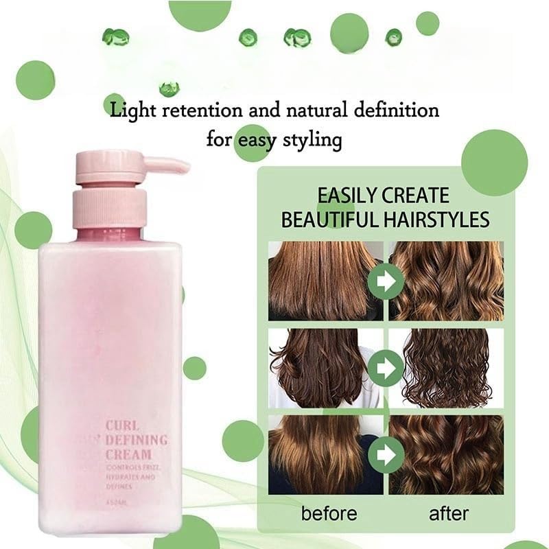 Styling Curl Cream Anti-frizz, Volumising, Natural, Fluffy, Smooth, Moisturising Hair Care