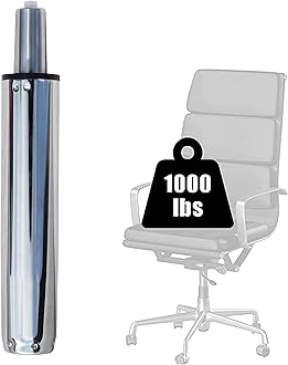 Office Chair Parts/Office Chair Gas Lift Cylinder- Universal Size, Heavy Duty Hydraulic and Suitable for All Office Chairs (Chrome Hydraulic)
