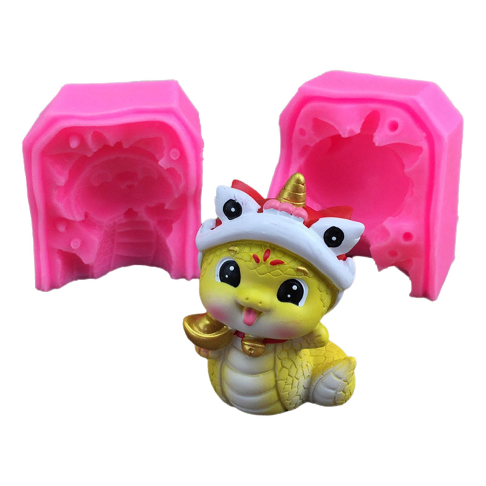 MICFENY Desk Ornament Mould Flexible Silicone Mold for 3D Snake Figurine Shaped Decoration Gypsum Mold Jewelry Making Supplies