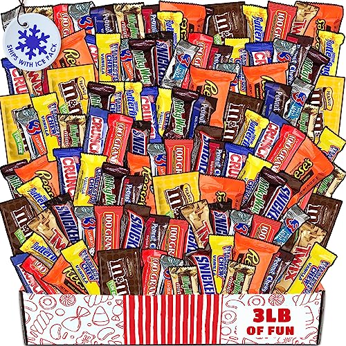Chocolate Crave Box - 3 Pounds - Chocolate Lovers Gift Basket - Fun Size Candy - Candy Gift For Kids & Adults - Candy Gift Basket - Crave Box For Holiday, College, Birthday, Camp #TOP3