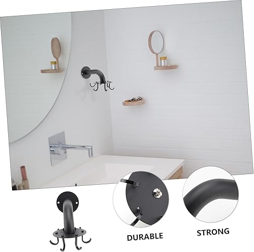 Miniatura 6 de Zerodeko 1 juego de gancho giratorio de baño, colgador multiusos, herramienta multiusos, ganchos de almacenamiento de herramientas de cocina,