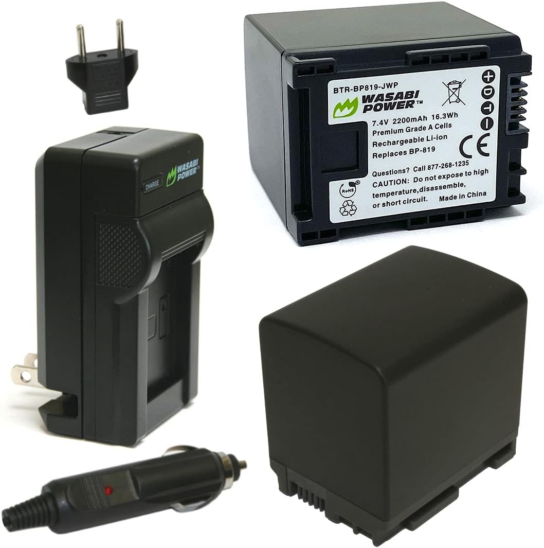 Amazon.com : Wasabi Power Battery and Charger Kit for Canon BP-819 ...