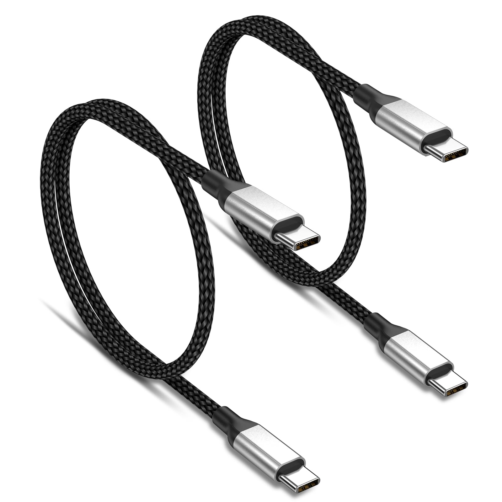 USB C auf USB C Kabel 0 5m Kurz für iPhone 16/15 Pro/Max/Plus, 2 Stück 60W USBC auf USBC Ladekabel Kurz 50 cm für Samsung Galaxy S24/S23 Ultra, Schnellladekabel USB-C 0,5M