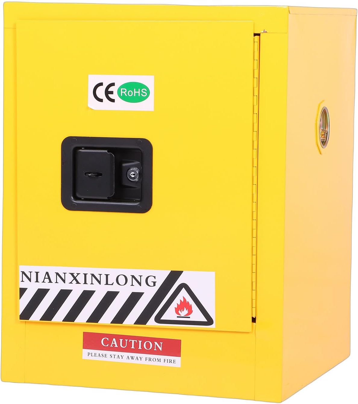 Steel Safety Storage Cabinet, Hazardous Cabinet with Leak Proof Oil Pan for Flammable Liquids Chemicals Gasoline 22 x 16.9 x 16.9in
