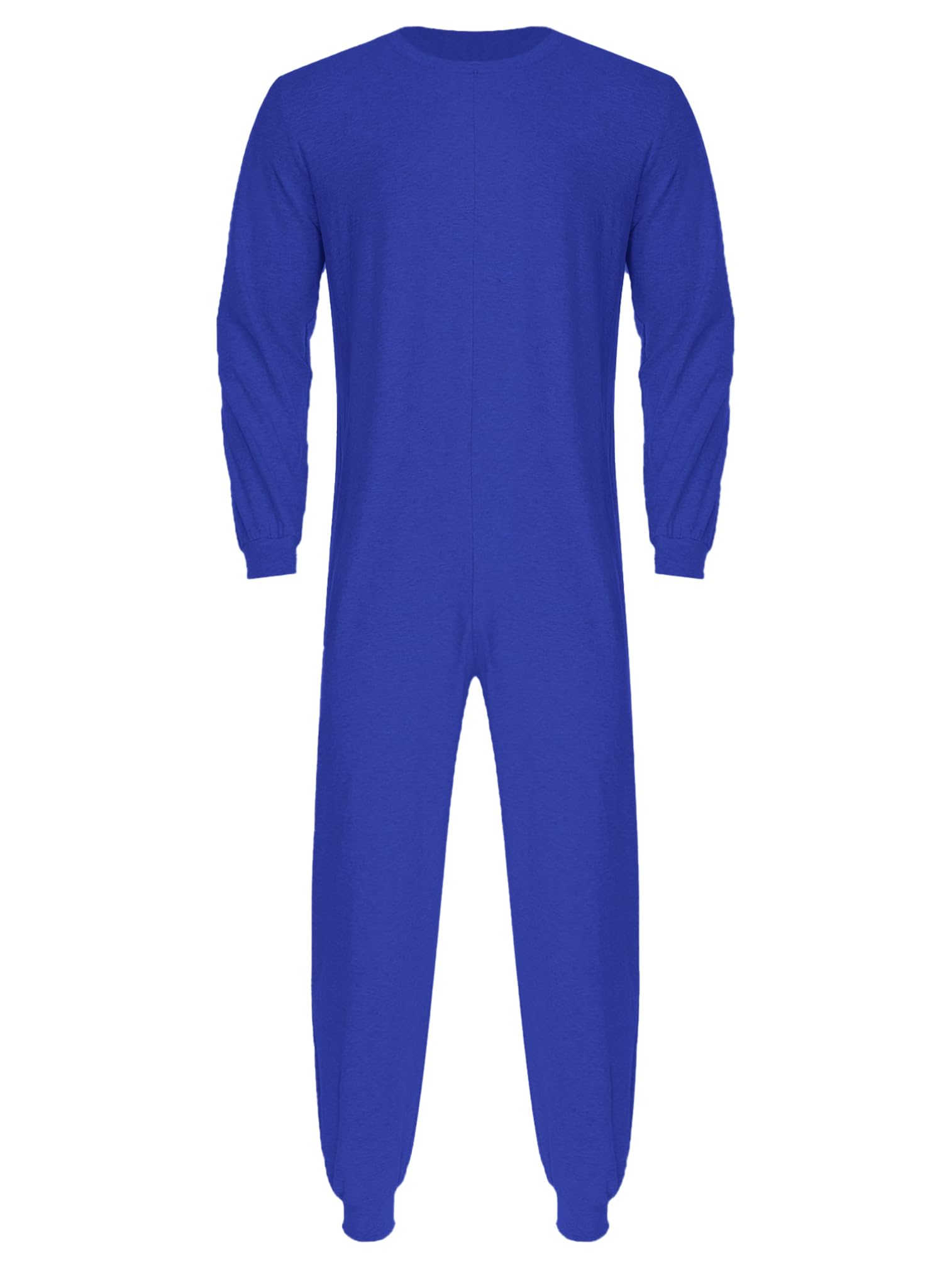 ranrann Homme Femme Pyjama Sanitaire Manches Longues avec Fermeture Eclair sur Le Dos pour Personnes Âgées Alzheimer Incontinence