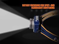 Vista 4 de Fenix HL40R - Linterna frontal LED CREE recargable por USB de 600 lúmenes con zoom y distancia de haz ajustable con cable de carga USB EdisonBright