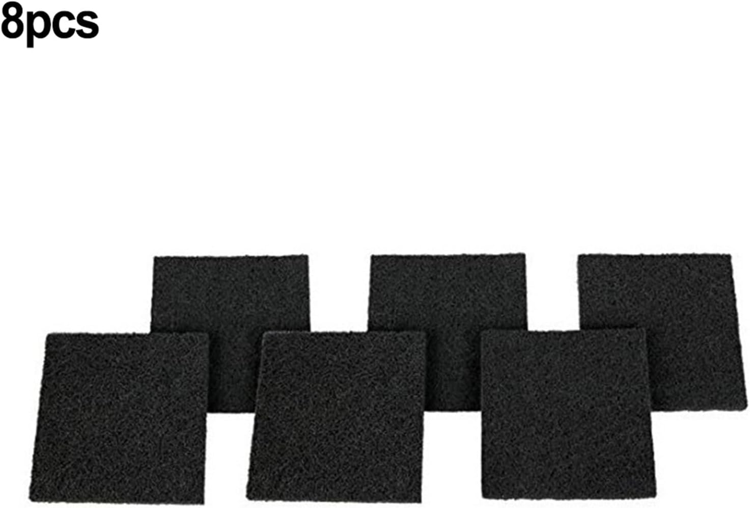 Compost Bin Filters 8PCs Compost Bin Activated Carbon Filter Kitchen Yard 120 * 120MM 160MM Black Cotton Waste Bins Charcoal Filters for Compost Bucket/Scrap Bin Odor-Control Parts(Square)