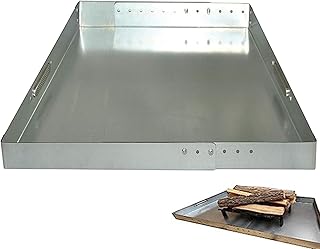 PEKMAR Expandable Ash Pan, Galvanized Steel Fireplace Tray for Ash Collection, Ember Holder, Ash Holder Pan, Fireplace Ash Tray Pan for Fire Place Grate