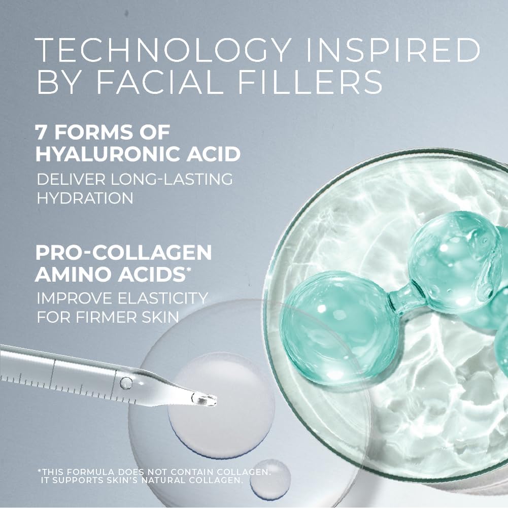 RoC Hydration+ Hyaluronic Acid Serum for Face, Hydrating, Plumping, Fragrance Free, Lightweight Formula with Collagen Proteins (1 Ounce) with Retinol Eye Cream Packette - Image 6