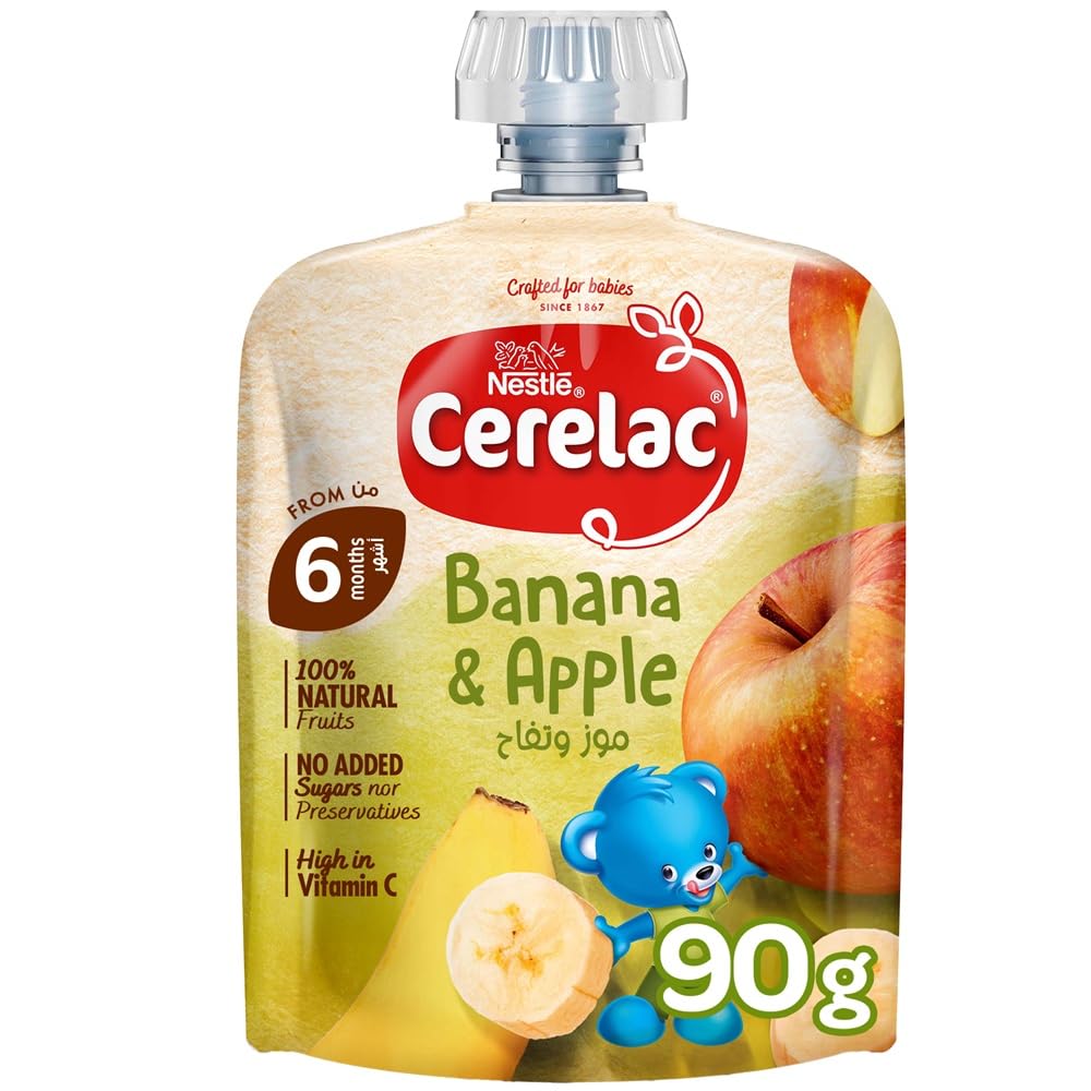 Cerelac Nestle Cerelac Fruits Puree Pouch Banana Apple, 90G