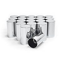 Vista 1 de 20 Pack de cubiertas de tuerca, 33mm por 3-1/2" Rosca en tapa de tuerca cilíndrica de tapa plana ABS cromado plástico antióxido, cubiertas de tuerca