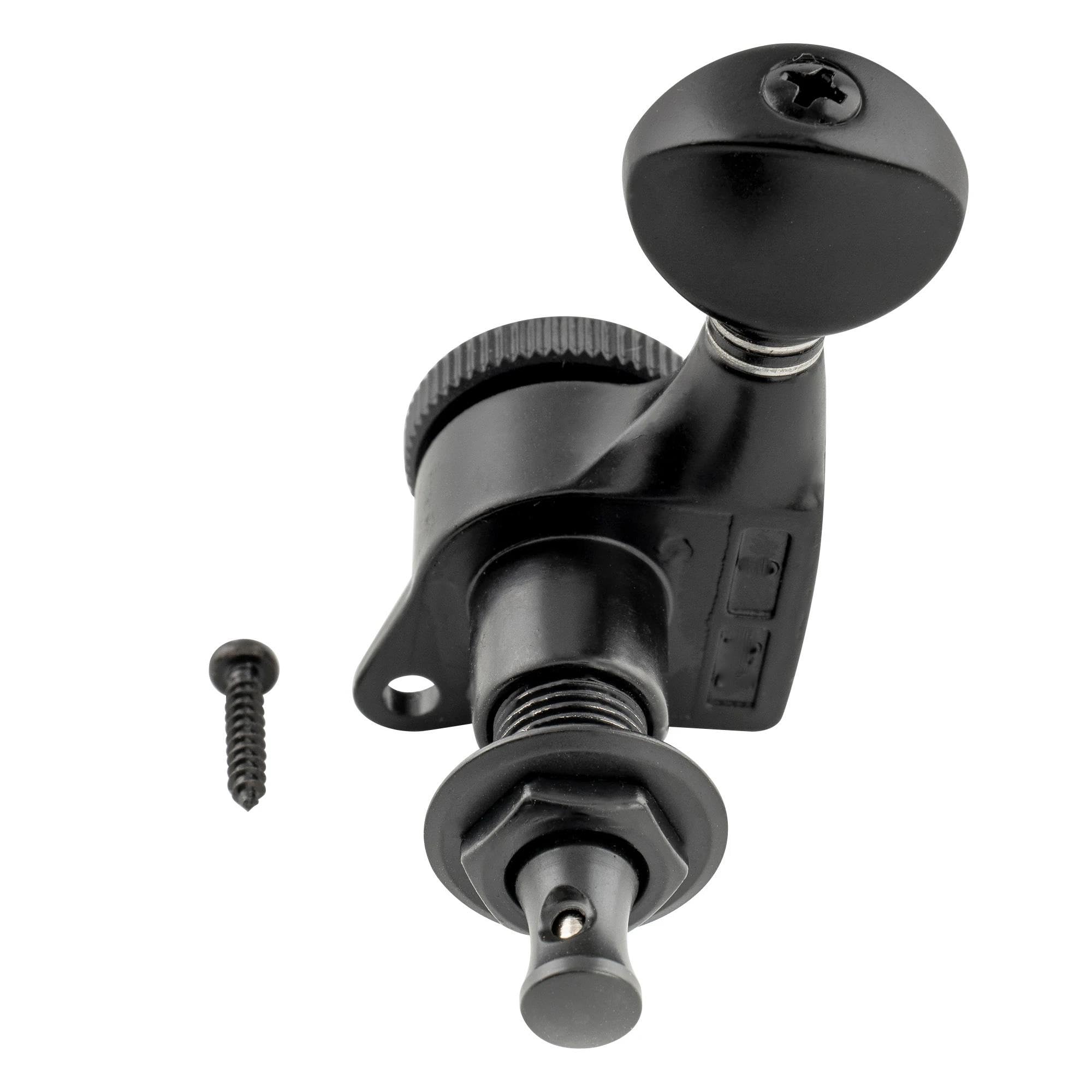 Professionelles 6er-Pack Komplett Versiegeltes Mechanik-Verriegelungssystem Für ST-Tele-E-Gitarren Gitarrenwirbel-Set(Black)
