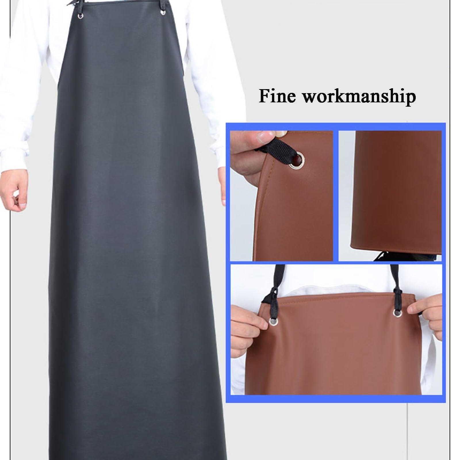 BEST WELDS 902-Q-9 - Leather Split Leg Bib Aprons, 42