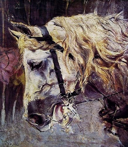 Lienzo de la testa di un cavallo de 60x90cm para dar vida a paredes vacías