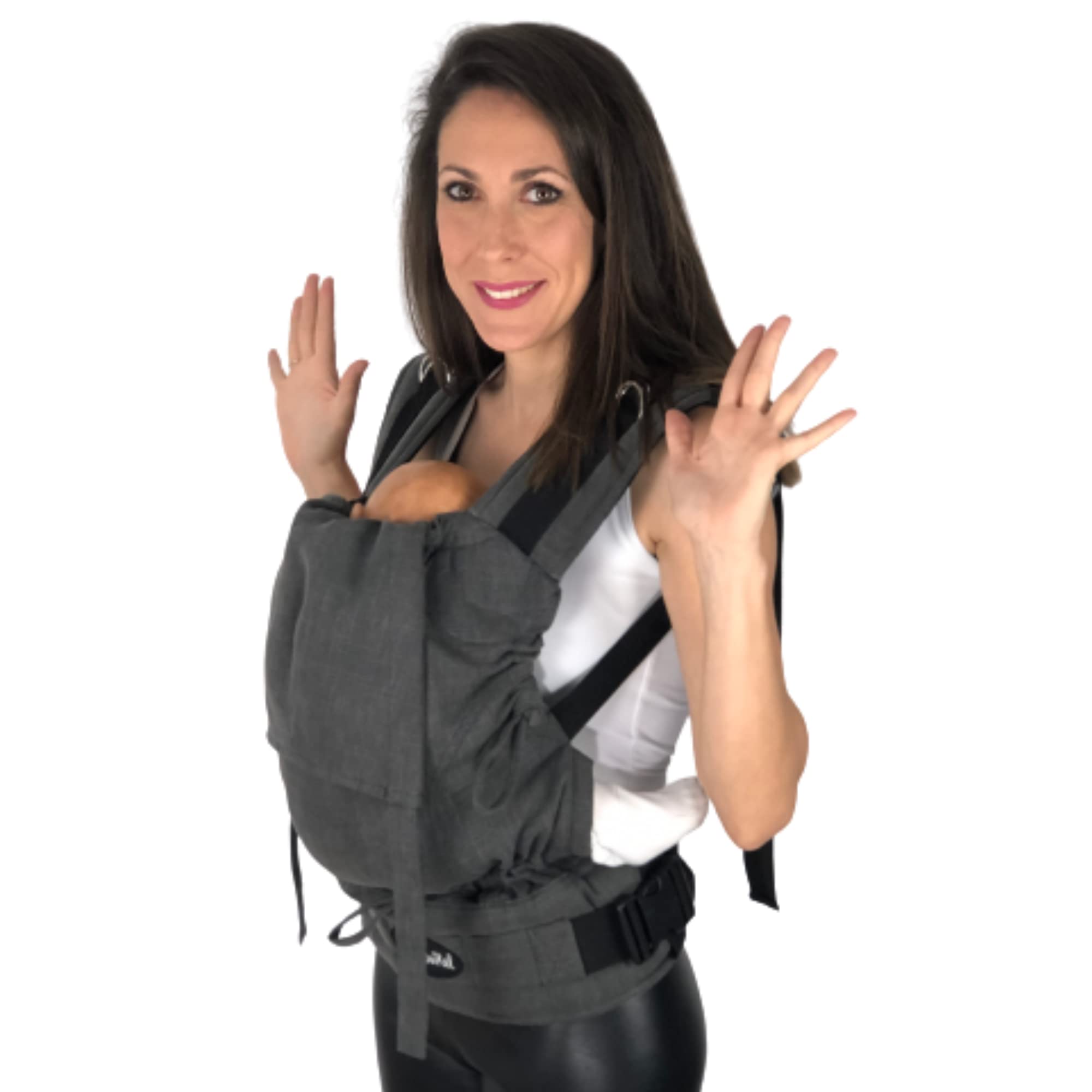Amarsupiel - Marsupio Neonato Ergonomico - Comoda e Facile da Regolare sulla Schiena - Fascia Porta Bebè - Organico & Traspirante - Zaino Porta Bambino