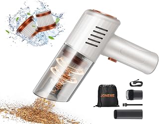 Car Vacuum Cordless,9000PA Strong Suction Hand Vacuum Cordless Rechargeable,Car Vacuum Cleaner Portable for Car,Small Cordless Vacuum Cleaner Battery Powered Quick Charge-2 Filters