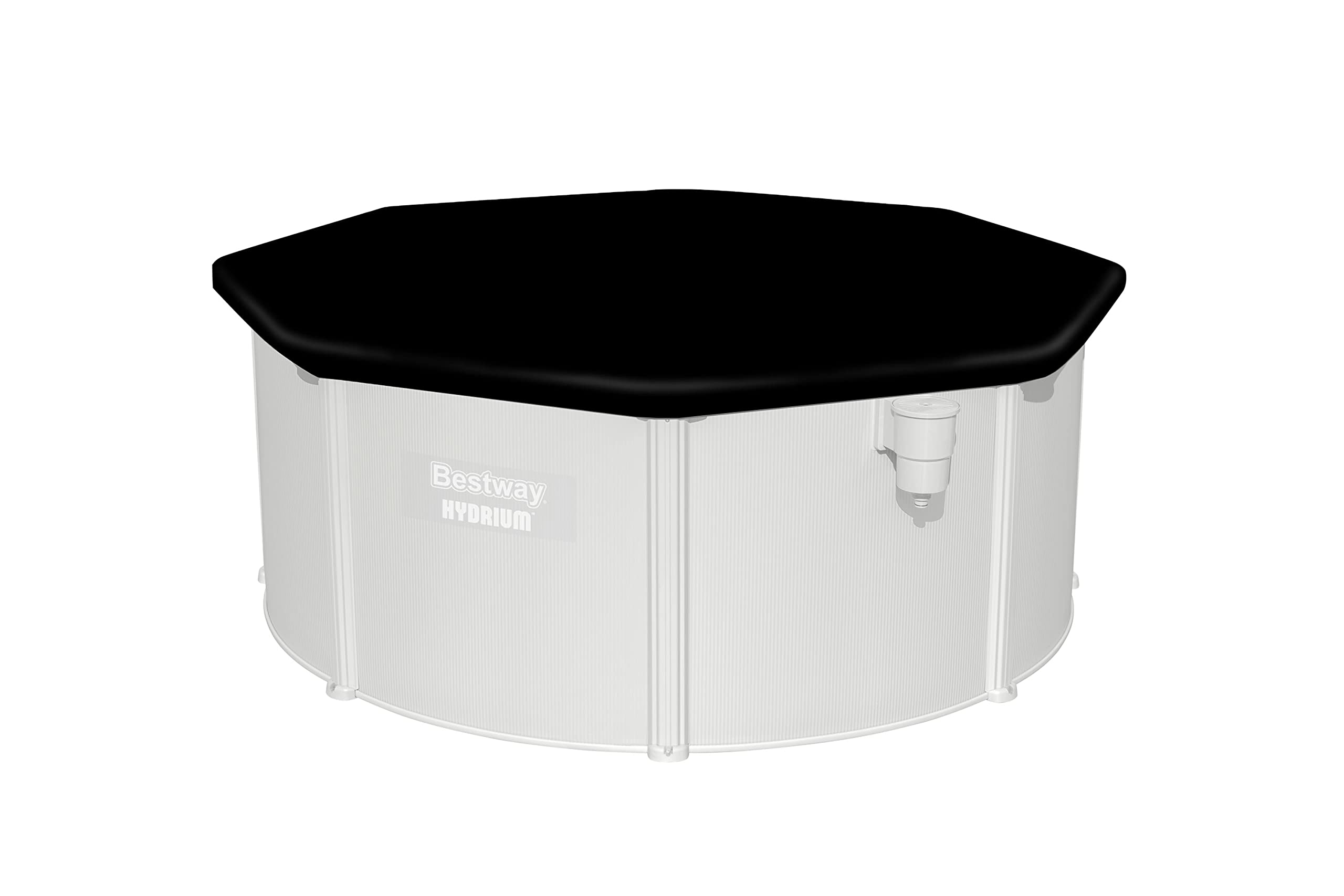 Bestway Hydrium, piscina a parete in acciaio, set completo con impianto di filtraggio a sabbia, Ø 300 x 120 cm, grigio, rotondo