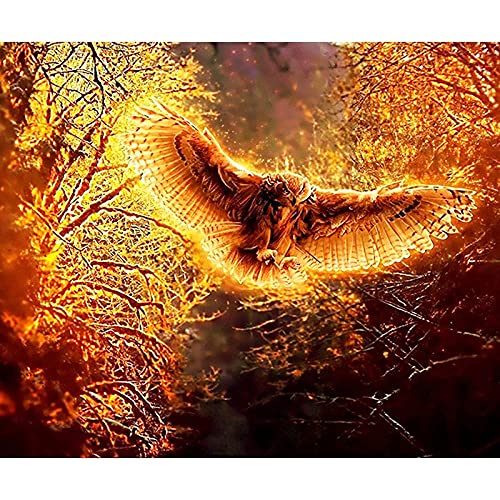 Broderie Diamond Painting Complet chouette 80x180cm, idée cadeau originale pour loisirs créatifs