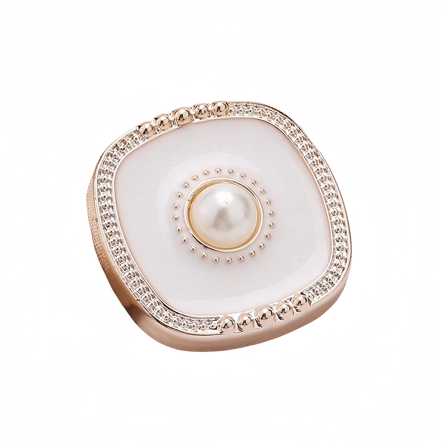 10 PCS Gold White Pearl Buttons Fastener - Versatile Sewing Accessories for DIY Garment, Clothing, Handmade Projects, and Scrapbooking