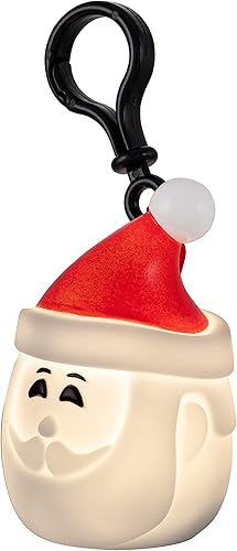 Lights by Night Luz de clip de Papá Noel, luces de Navidad, adornos de Navidad, clip de mosquetón, luz nocturna, accesorios de mochila, luces a