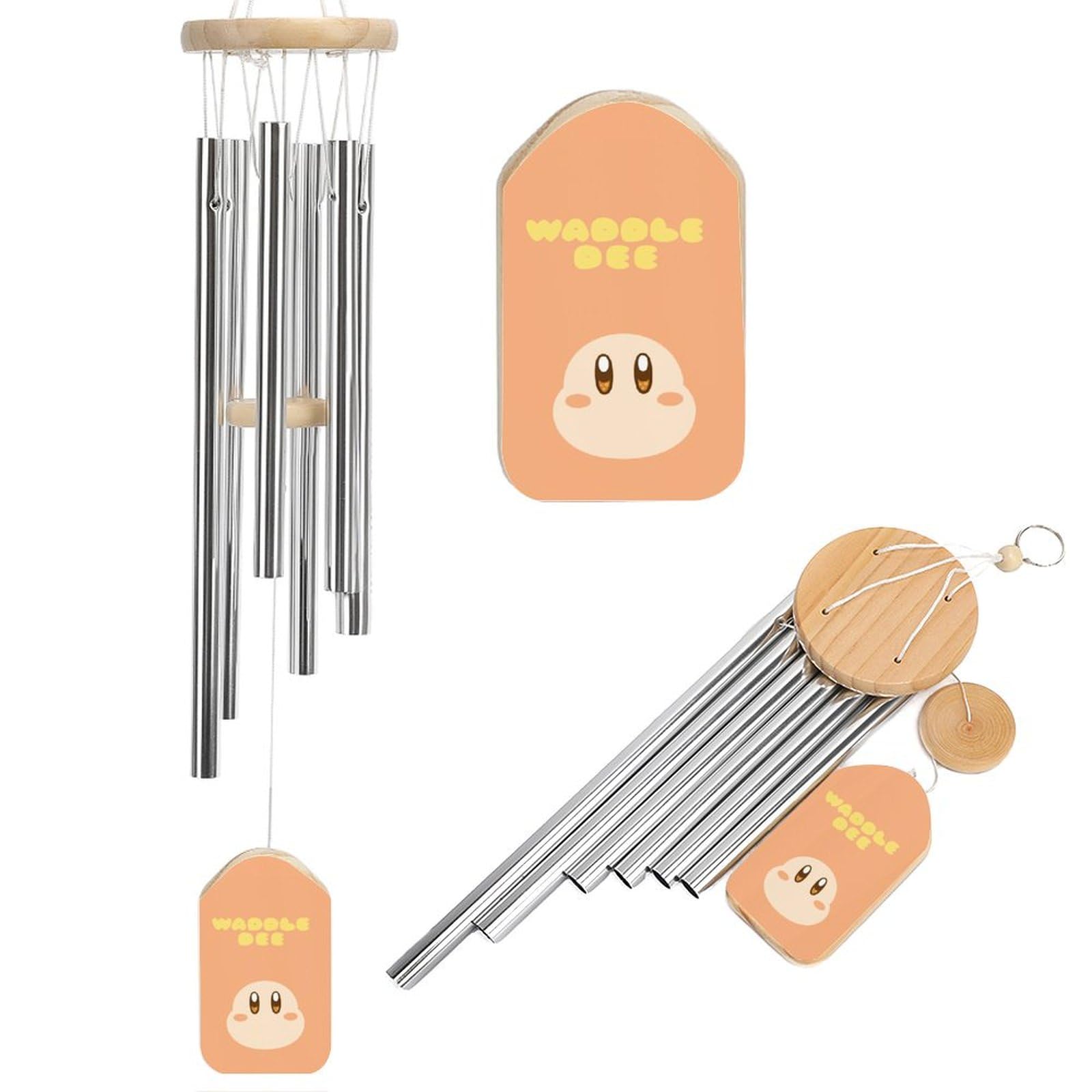 昭和レトロ　星型金属風鈴 5つのベル付き 304040-6.jpg