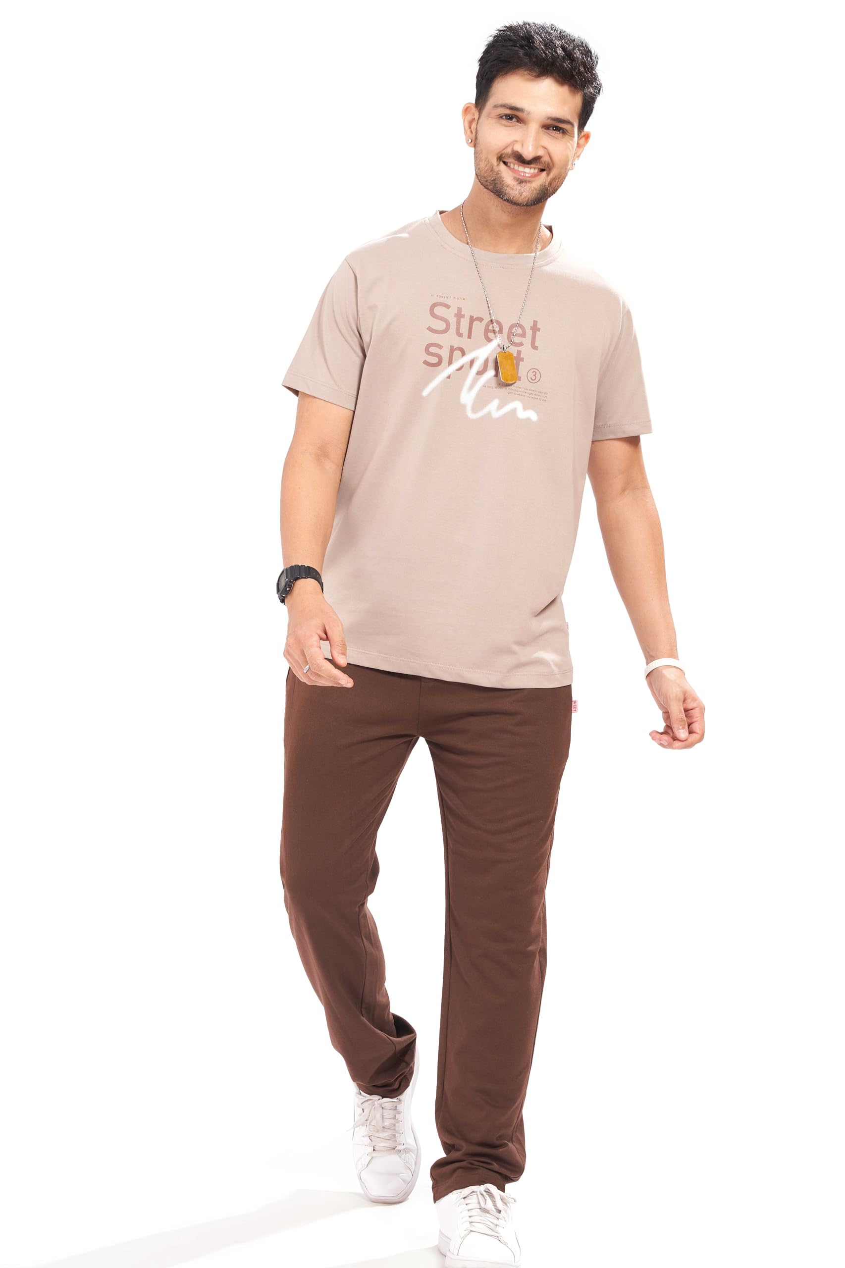WEET Cotton T-Shirt and Pyjama Set for Men,Night Wear for Men,Men's Pyjama Set 106