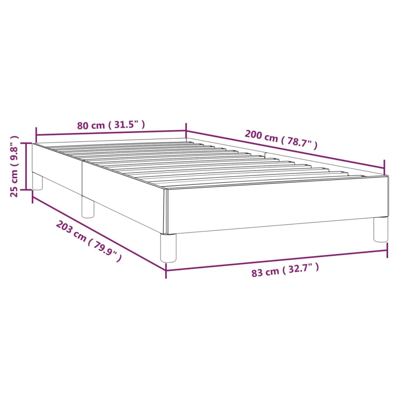 ATOMSTACK MAKER Cama Con Cabecero de Cuero Sintético Cremoso 80 x 200 cm, Estructura de Madera y Listones de Contrachapado Integrados, Diseño Moderno y Elegant para Dormitorio (Montaje Fácil)