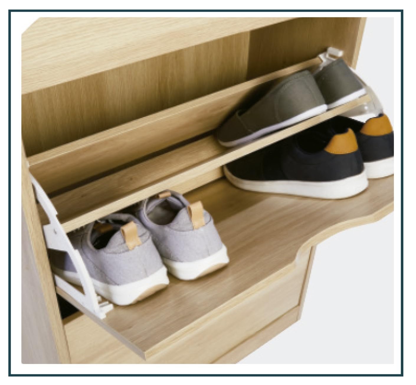 Zapatero 3 PUERTAS Madera 60 x 24 x H 118 cm