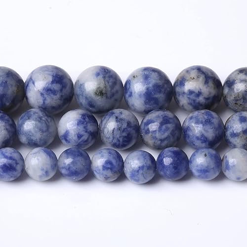 Miniatura 2 de 45 cuentas redondas sueltas de sodalita natural de 0.315in para hacer joyas, pulseras de energía curativa, de 15 pulgadas