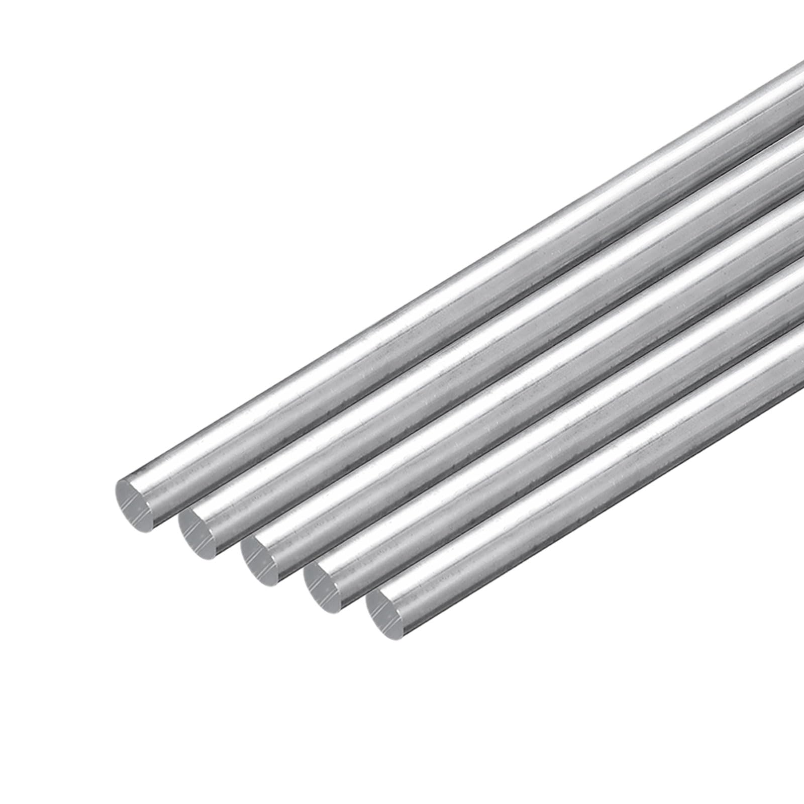 QUARKZMAN 5Pcs 1/2"(12mm) Dia Tige Ronde En Aluminium, 12"(305mm) Long 6063 Tige Ronde En Aluminium Pleine Barre Pour Tour Pour Industrie Construction DIY Artisanat