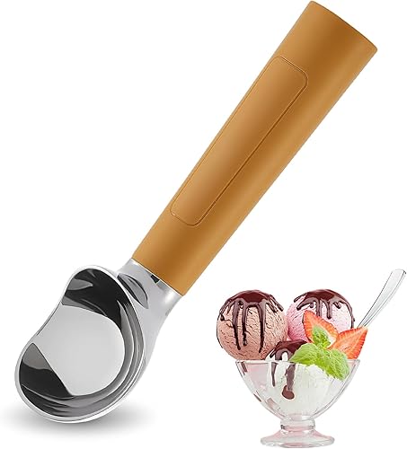 Miniatura 19 de Cuchara de helado con calefacción recargable, cuchara eléctrica para helado con pantalla LED, se calienta a 158 °F para helado duro, fácil para Negro