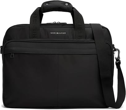 Tommy Hilfiger Mens Repreve Computer Bag, Black