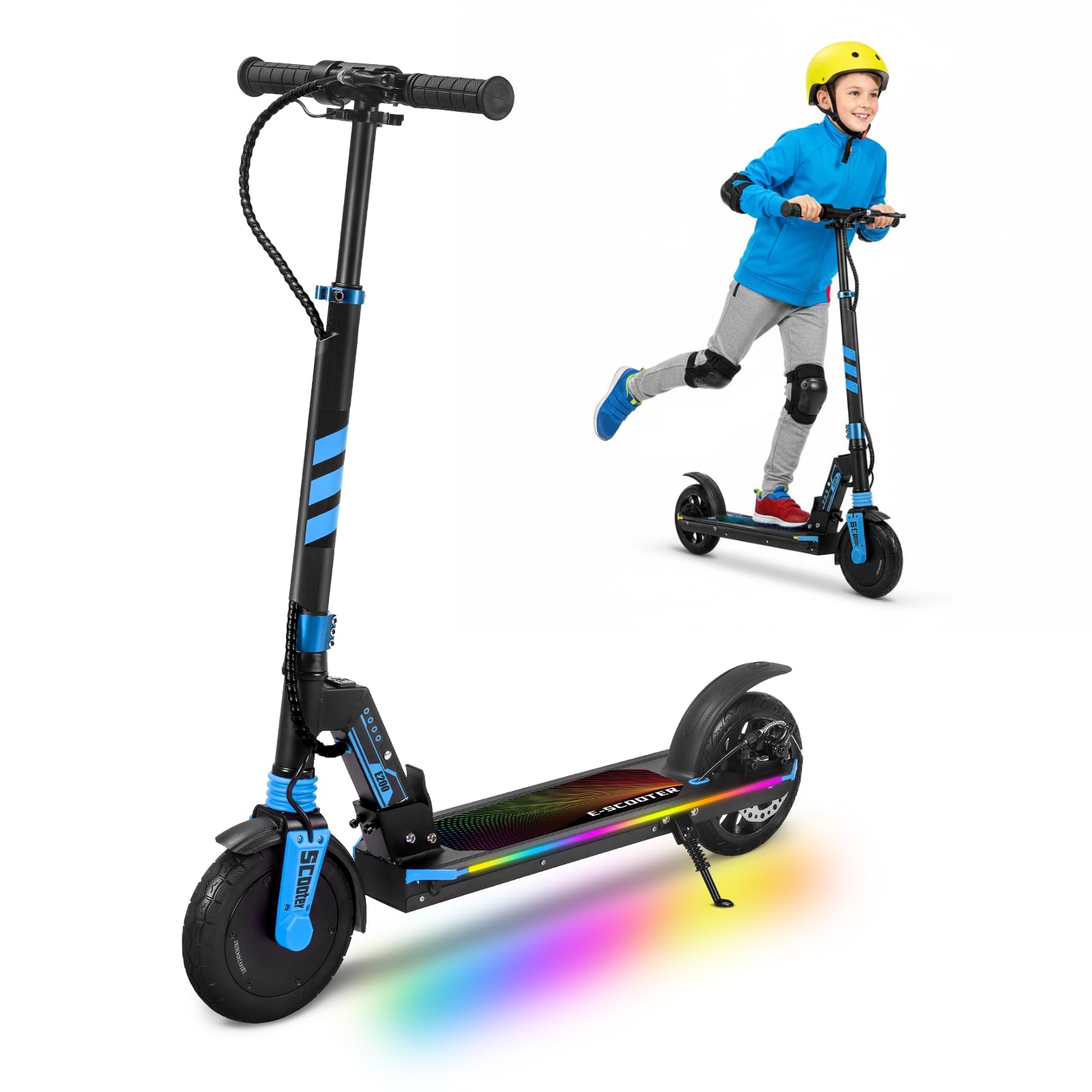 Electric Scooter for Kids 180W Motor 12 MPH 12 Mile Range Foldable Kick Scooter with Safe Non-Zero Start
