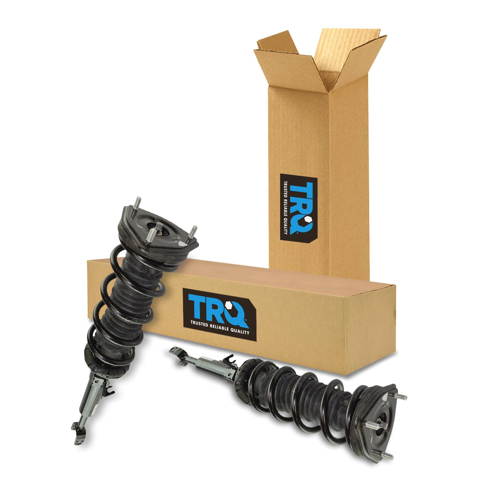 TRQ Front Loaded Quick Complete Shock Strut LH RH Pair 2pc for G35 Coupe 350Z RWD