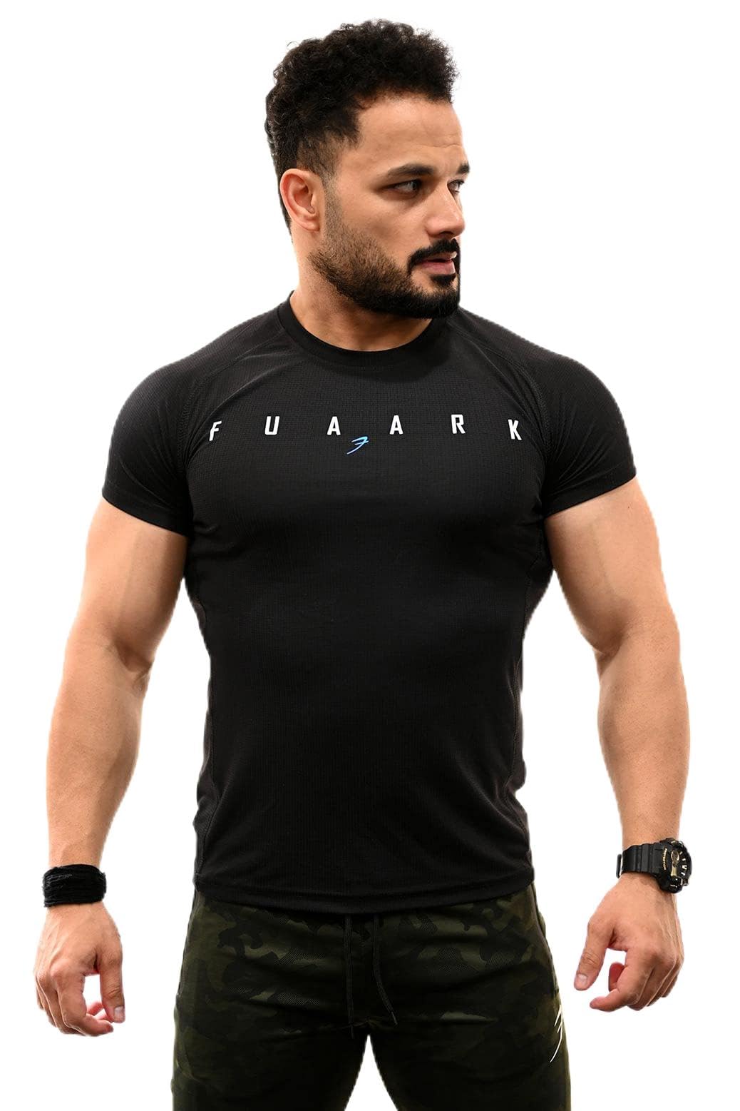 Men's Round Neck Slim fit Gym & Active wear Sports T-Shirt for Workout & Casual Wear