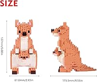 Vista 3 de Larcele Animal Series - Juego de micro bloques de construcción de animales, mini ladrillos de juguete de construcción 3D, 899 piezas KLJM-07